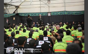 حضور سیدمحمدعلی افشانی شهردار تهران در جمع نیروهای خادم الحسین(ع) در شهر کربلا 14