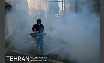 عملیات ضدعفونی المان های شهری منطقه 6 13