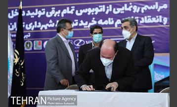 مراسم رونمایی از اتوبوس تمام برقی تولید داخل 16