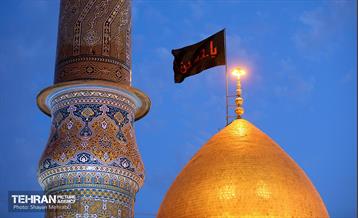 اهتزاز پرچم حرم سیدالشهدا(ع) بر فراز گنبد حرم عبدالعظیم حسنی(ع) 6