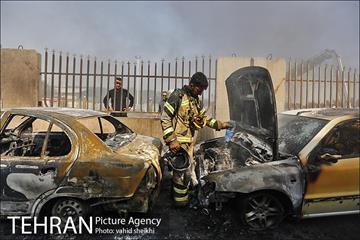 آتش سوزی در کارخانه رنگ  25