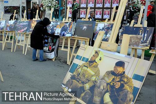 چهلمین روز شهادت شهدای آتش نشان با حضور شهردار تهران 23