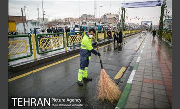 خدمات شهرداری تهران در پایان راهپیمایی ۲۲ بهمن  7