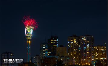 نور افشانی عید غدیر در برج میلاد 6