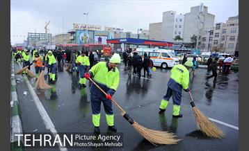 خدمات شهرداری تهران در پایان راهپیمایی یوم الله 22 بهمن 5