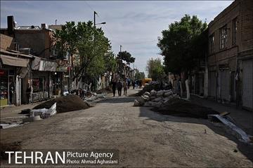 سنگ فرش خیابان پامنار‎ 10