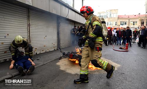 مانور عملیاتی حریق و نجات با محوریت فروریزش 18