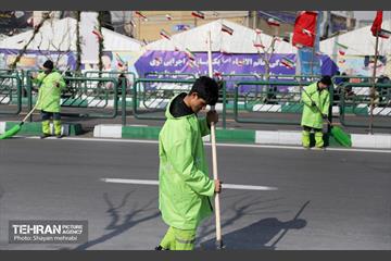 خدمات شهرداری تهران در پایان راهپیمایی ۲۲ بهمن 36
