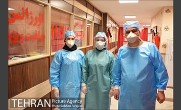 بخش بیماران کرونایی بیمارستان بعثت 7