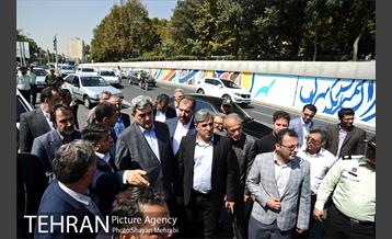 افتتاح پل غیر همسطح بزرگراه شهید چمران (پل شهید نوروزی) با حضور شهردار تهران 26