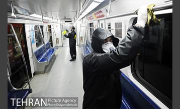 عملیات ضد عفونی کردن مترو تهران 26