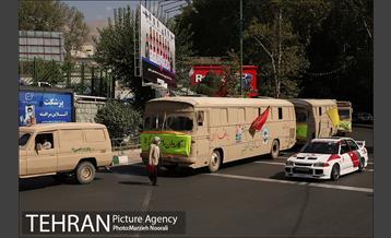 رژه نمادین اتوبوس های شرکت واحد به مناسبت آغاز هفته دفاع مقدس 16