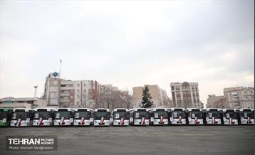 مراسم اختصاص ۳۳۴ دستگاه اتوبوس ویژه انتخابات 26