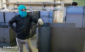 مراحل ساخت المان های نمایشگاه نشان عاشقی