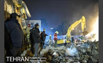 سومین شب عملیات امداد ونجات حادثه پلاسکو 2