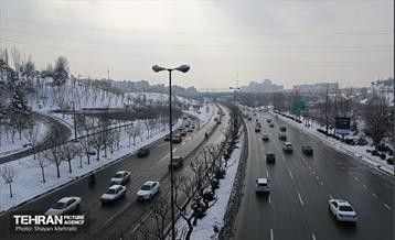 تهران برفی از نمای برج میلاد 21