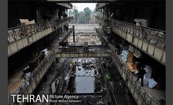 تخلیه اجناس مغازه های باقی مانده ساختمان پلاسکو -1 2