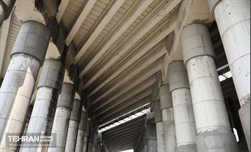 بازدید دانشجویان از پروژه مقاوم‌سازی پل تقاطع بزرگراه همت و رودخانه کن 33