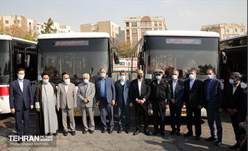 آیین رونمایی از ۱۱۰ دستگاه اتوبوس در ناوگان حمل و نقل عمومی 48