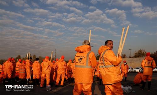 رزمایش زمستانه مشترک شهرداری تهران و پلیس راهور 44