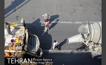 ریزش بخشی از خیابان پیامبر اتوبان ستاری -2 9