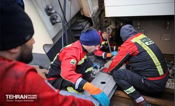 برخورد دو رام قطار در ایستگاه چیتگر مترو تهران 5