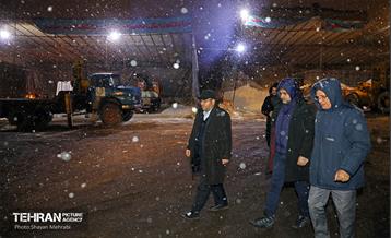 بازدید معاون خدمات شهری از سایت‌های برف‌روبی شهرداری تهران 14
