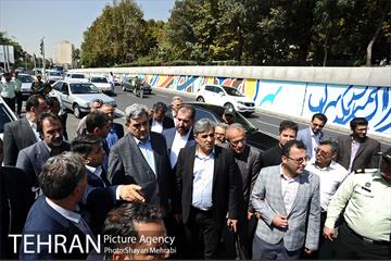 افتتاح پل غیر همسطح بزرگراه شهید چمران (پل شهید نوروزی) با حضور شهردار تهران 26