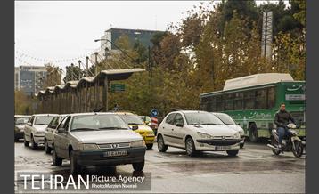 ترافیک تهران در یک روز بارانی 24
