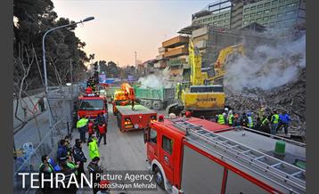 پنجمین روز آواربرداری ساختمان پلاسکو 7