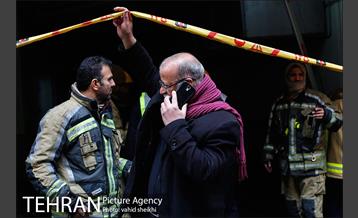 پایان عملیات اطفای حریق ساختمان برق حرارتی میدان ولیعصر 2