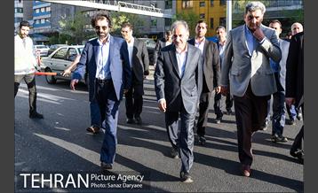 بازدید شهردار تهران از بازسازی پل کریمخان 14