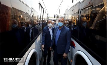 آیین رونمایی از ۱۱۰ دستگاه اتوبوس در ناوگان حمل و نقل عمومی 49