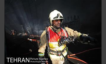 مانور آتش نشانی در شرکت اتوبوسرانی 44