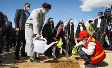 نهال کاری شهردار تهران و رئیس جمهور به مناسبت روز درختکاری 22