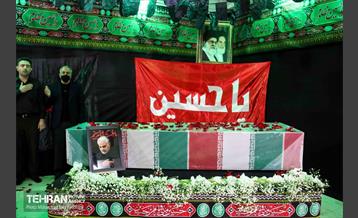 بدرقه پیکر مطهر شهید گمنام دوران دفاع مقدس در اداره‌کل سرمایه‌انسانی 13