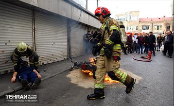 مانور عملیاتی حریق و نجات با محوریت فروریزش 18