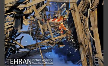 امداد رسانی شبانه در حادثه پلاسکو 19