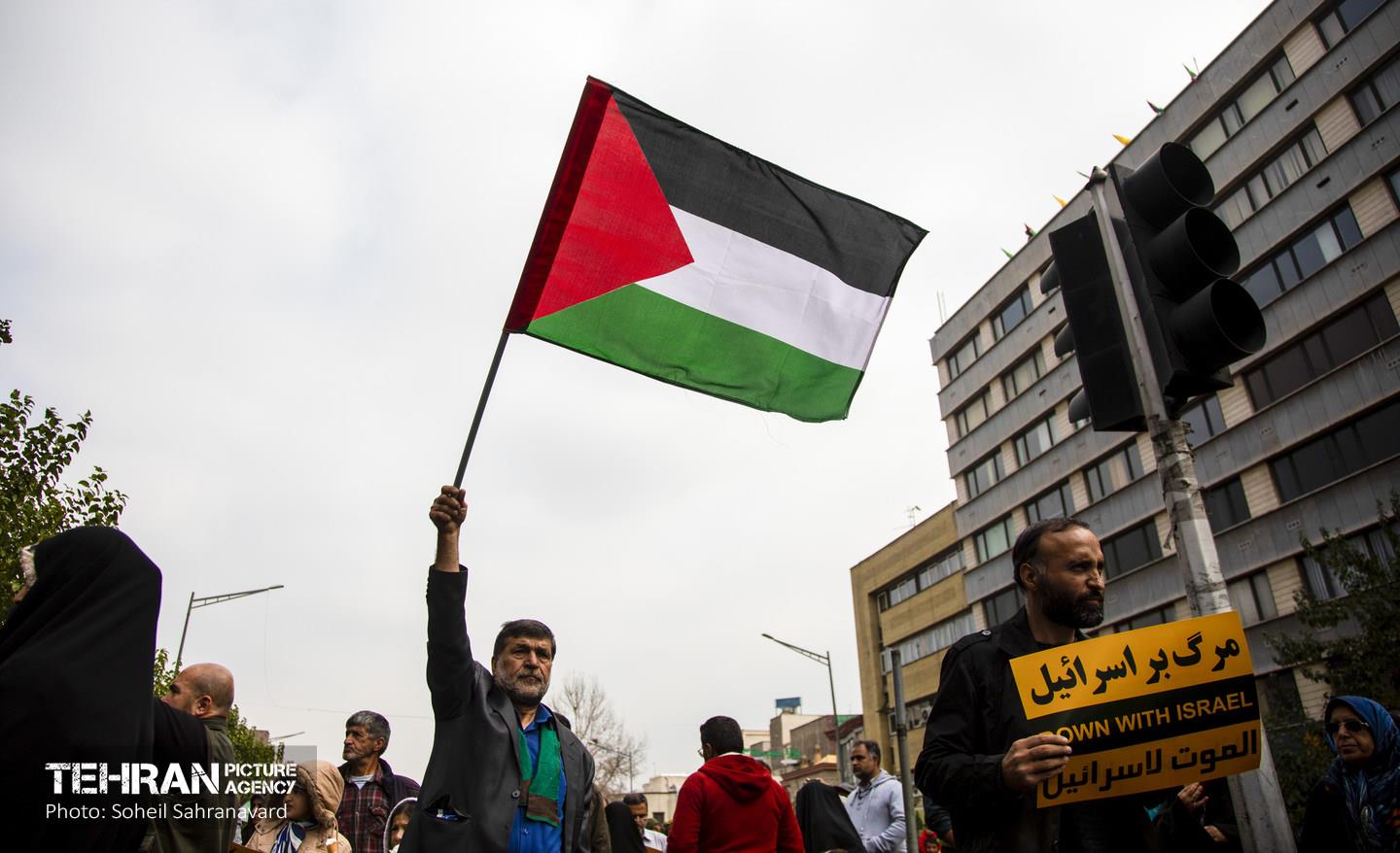 راهپیمایی مردم تهران در محکومیت جنایات رژیم صهیونیستی