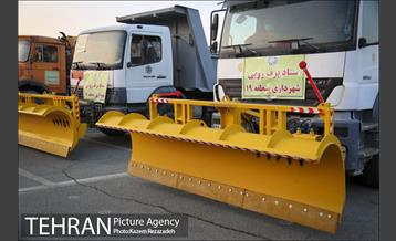 مانور عملیات برف روبی شهرداری منطقه 19