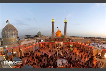 اهتزاز پرچم حرم سیدالشهدا(ع) بر فراز گنبد حرم عبدالعظیم حسنی(ع) 40