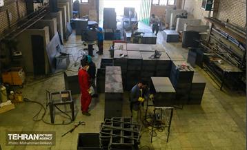 مراحل ساخت المان های نمایشگاه نشان عاشقی