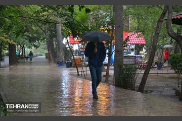 بارش باران پاییزی در تهران 12