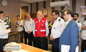 بازدید استاندار تهران از مرکز آموزش آتش‌نشانی شهرداری تهران 13