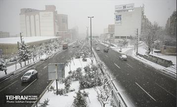 ترافیک روان در روز برفی تهران 15