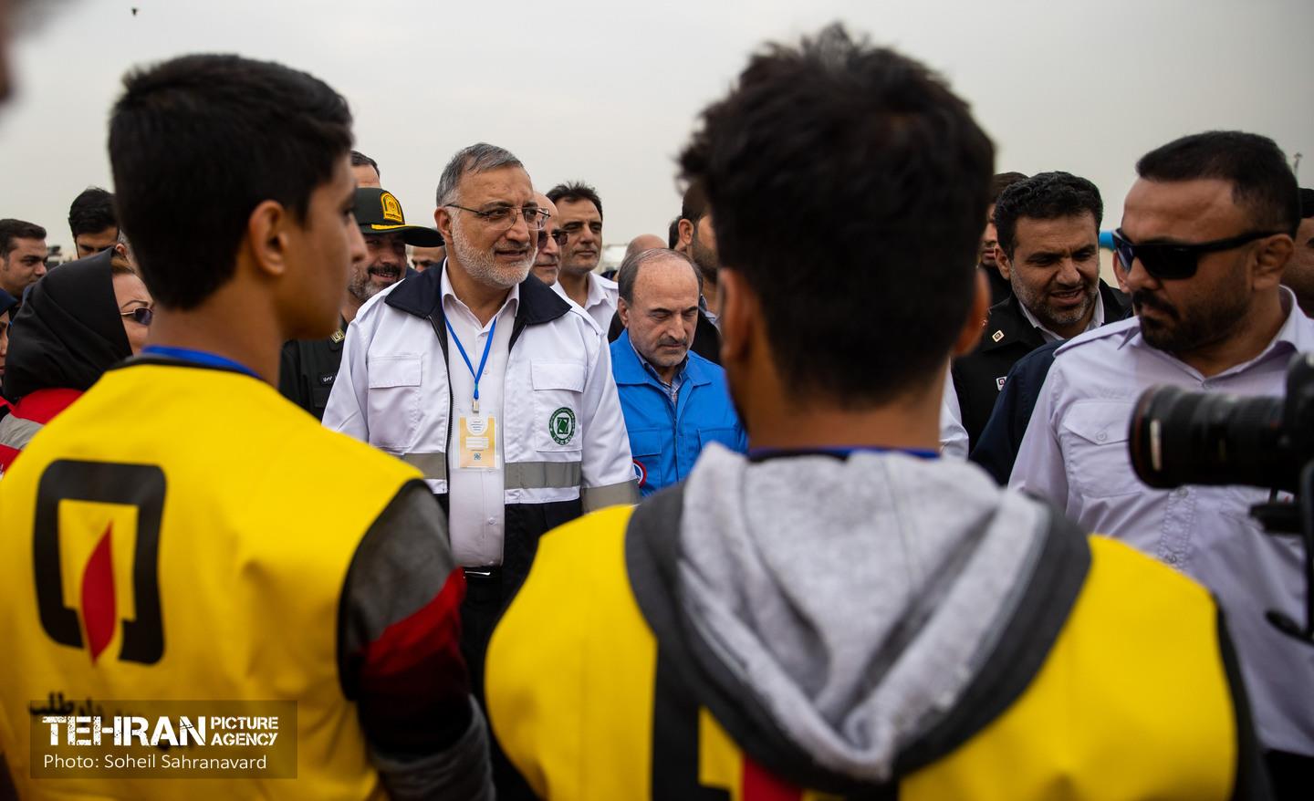 بازدید شهردار تهران از مانور تمرین اسکان اضطراری 10