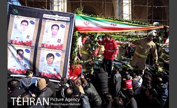 تشییع شهدای آتش نشان با حضور مردم  10