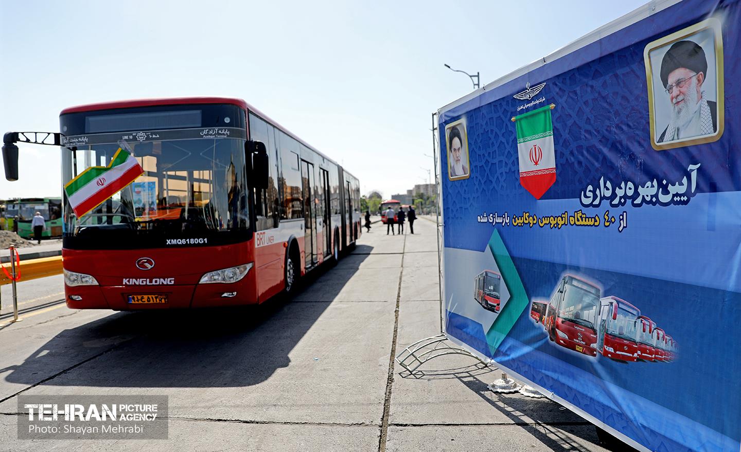 آیین بهره‌برداری از ۴۰ دستگاه اتوبوس دوکابین بازسازی شده 9