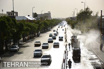 عملیات ضدعفونی معابر محله شوش  27