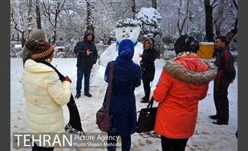 روز برفی در پارک لاله 1